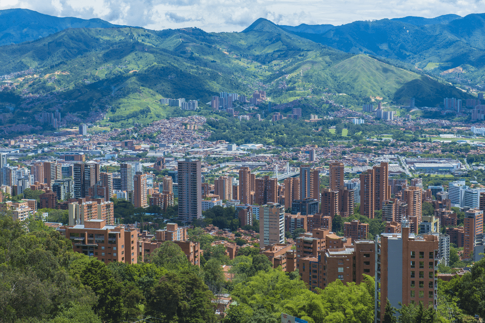 Mooi uitzicht op de stad Medellín 